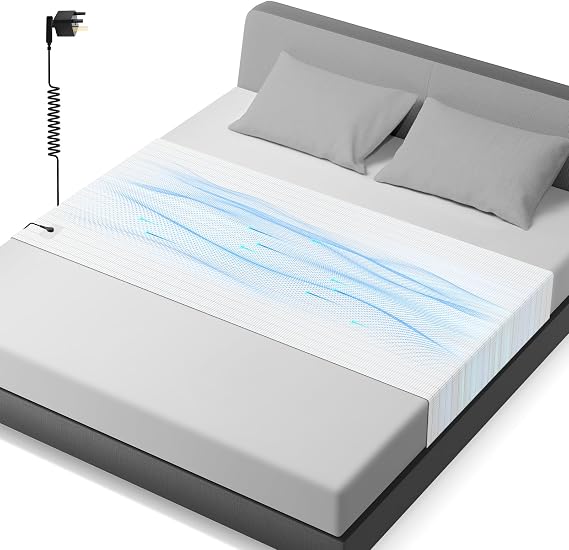 Warmiehomy Grounding Bed Sheet, Grounding Earthing Sheet UK, Earth Mat with 10% Silver Fiber and 90% Organic Cotton, Conductive Bed Sheets for Improving Sleep (Full - 69 * 198cm)