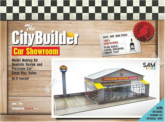 The CityBuilder O scale 7mm 1:43 scale Model Railway Building CAR SHOWROOM Kit