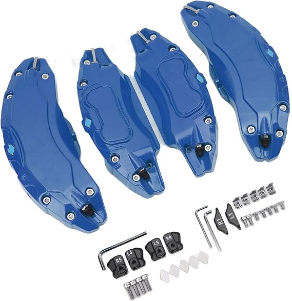Caliper Trim Bright Color Front and Rear Brake Caliper Cover for 19 20 Inch Y Model Wheels Hub (Blue)