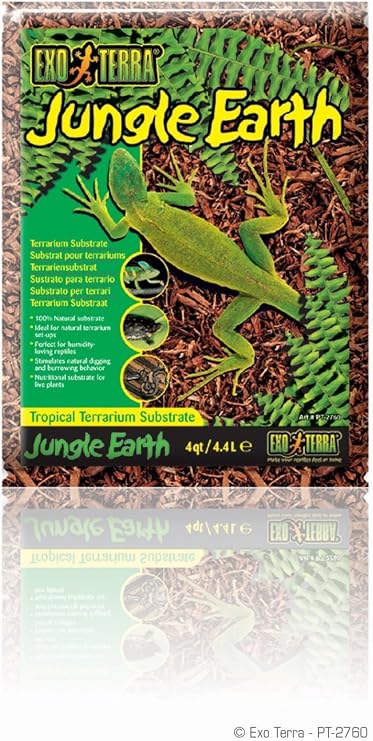 Exo Terra Jungle Earth, Tropical Terrarium Substrate, 4 Quarts, PT2760