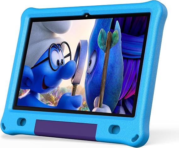 PRITOM Kids Tablet, 10-Inch Tablet for Kids, 64GB, Parental Control, Blue