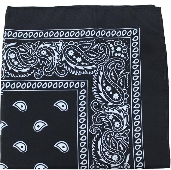 Balec Pack of 6 X-Large Paisley Cotton Printed Bandana - 27 x 27 inches
