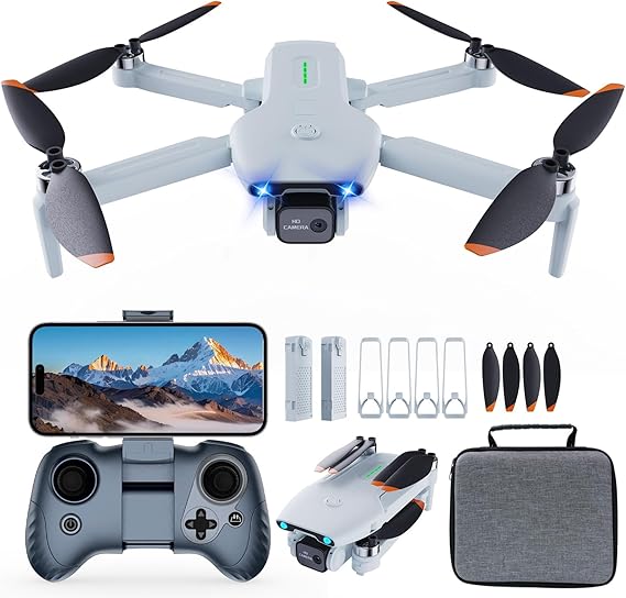 Drone with Camera for Adults and Beginners,Drones for kids 1080P HD FPV,Brushless Motor, Gesture Control, One Key Start/Land, 360 Flip, Waypoints Fly, 3 Speed Mode,Kids Drone Toys Gifts for Boys | Easy Fly Kids Drone with Brushless Motor, Gesture Control, One Key Start/Land, 360Flip, Waypoints Fly, 3 Speed Mode