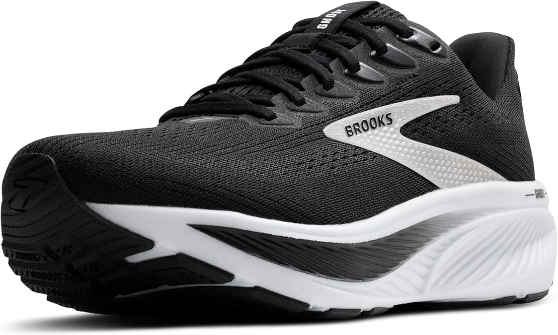 Brooks Men's Ghost 17 Neutral Running Shoe, Black/Grey/White, 11.5 Wide