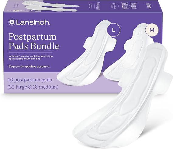 Lansinoh Postpartum Maxi Pads Bundle, 40 Count