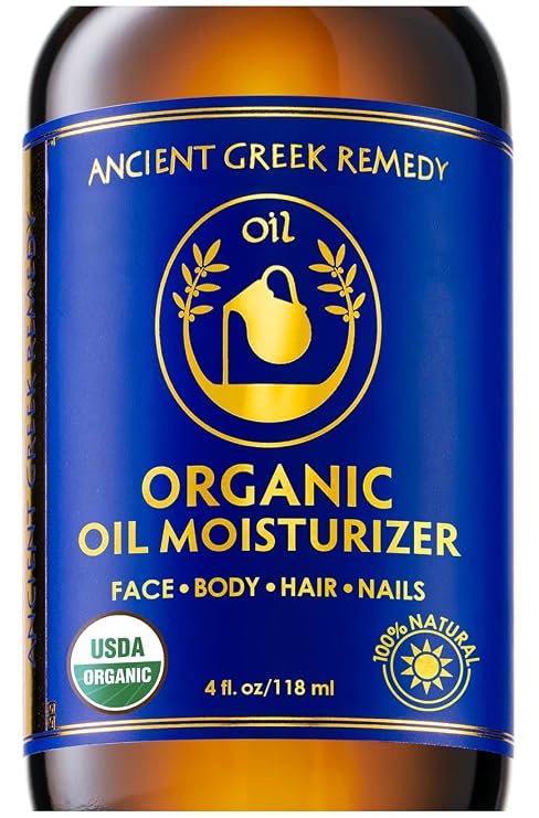 Organic Body Oil Dry Skin - After Shower Natural Face Oil & Body Moisturizer with Cold Pressed Almond, Olive, Jojoba, Rosehip, Vitamin E & Lavender oils. Facial Skin Care for Women & Men, Scented 4oz