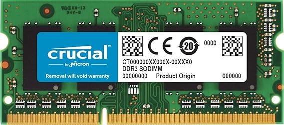 Crucial 16GB, 204-pin SODIMM, DDR3 PC3-12800,