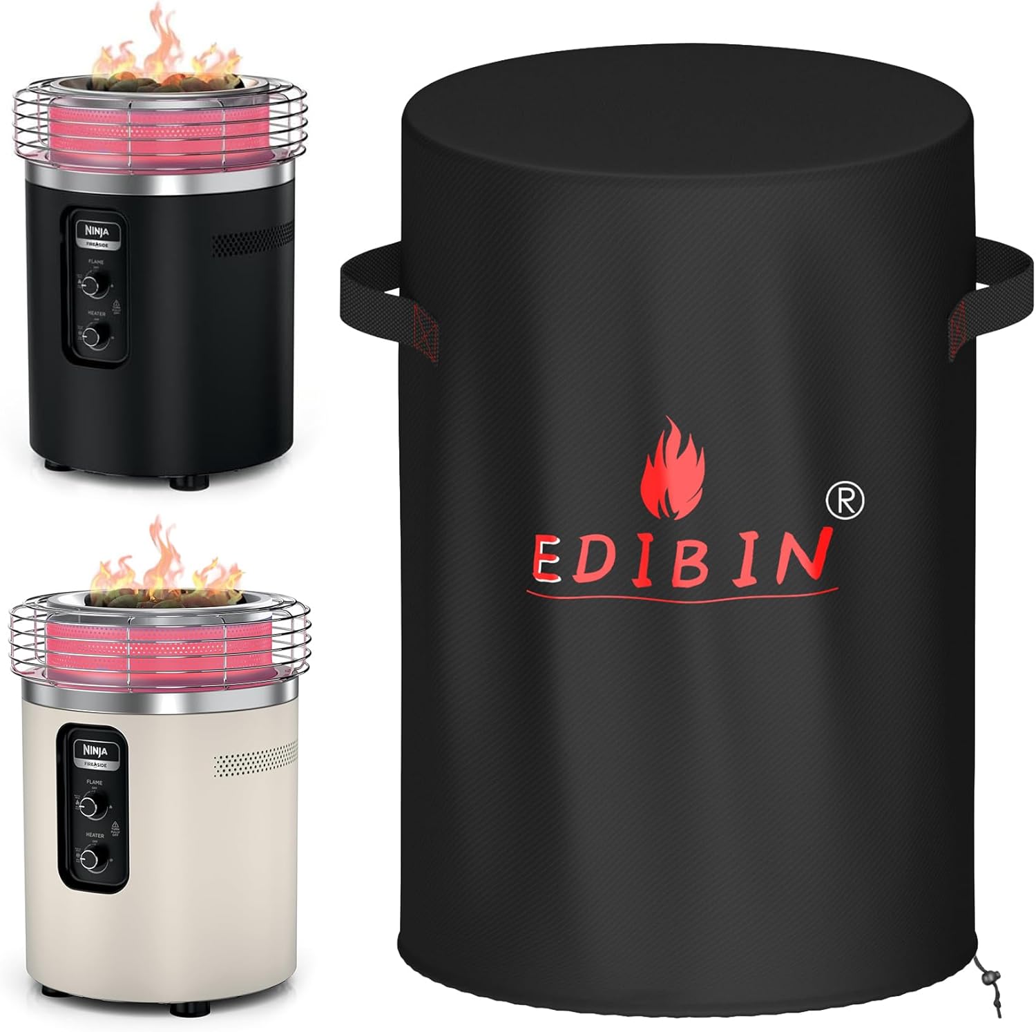 Fire Pit Cover for Ninja Fireside360,Compatible with Ninja Fireside360 Fire Pit,600D Oxford with PVC,Waterproof Cover for Outdoor Heater & FirePit