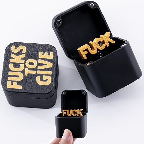 F u cks to Give Box, Funny Surprise Gag Gift for Adults, Birthday Idea for Men Women, White Elephant Office Prank