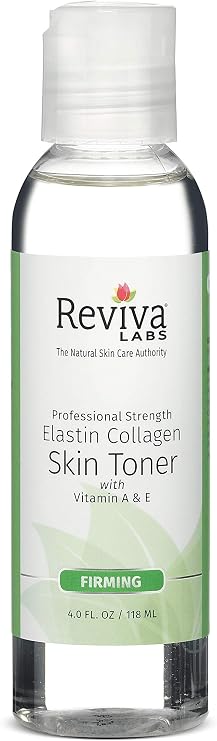 Elastin & Collagen Skin Toner with Vitamin A & E, 4 oz | Hydrating facial toner, preps & softens skin, elastina liquida para la cara, tones & refreshes