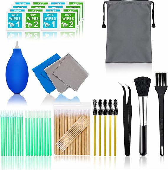Cleaning Kit for iPhone, Cleaning Tool for Phone Charging Port Speaker | Electronic Cleaning kit Compatible with iPhone Airpods Earbuds Camera USB C Lightning Port ipad (140PCS)