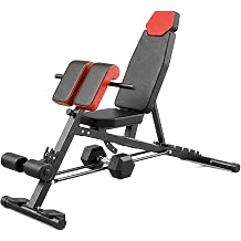 Centra Adjustable Weight Bench for Home Gym, 660LB/300KG Hyperextension Roman Chair with 8 Backrest & 4 Leg Positions, Heavy Duty FID Bench for Full Body Strength Training