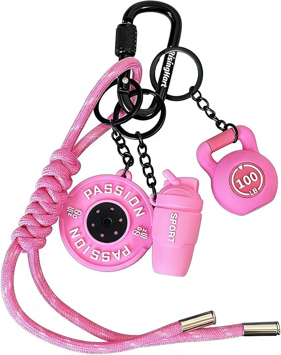 Gym Dumbbell Keychain,Bags Charms Gift for fitness Women and Men,Cute Car Key Chains Accessories for Gym,Fitness Gift