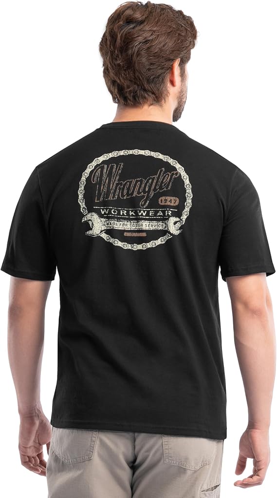 Wrangler Men's Short Sleeve Cotton Graphic Shirt