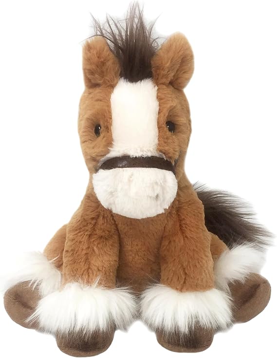 MON AMI Truffles The Horse 10-Inch Stuffed Pony Toy for Boys & Girls | Soft Farm Plush Horse | Playtime Companion | Nursery Decor | Gift for All Ages