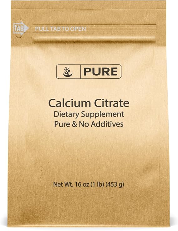Pure Original Ingredients Calcium Citrate (1lb) Calcium Supplement, No Additives or Fillers