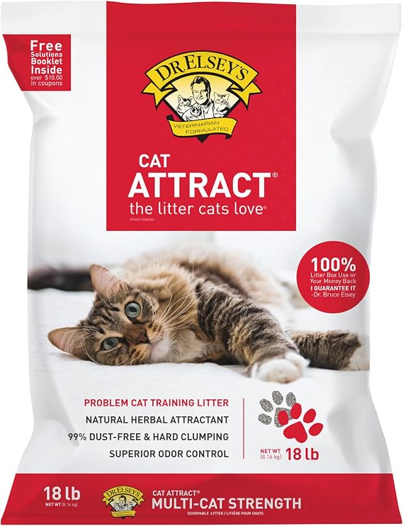 Dr. Elsey's Cat Attract Clumping Clay Cat Litter 18-lb. Bag