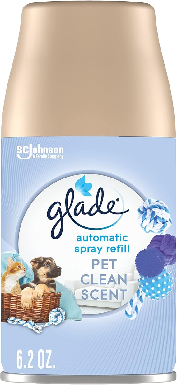 Glade Automatic Spray Refill, Air Freshener for Home and Bathroom, Pet Clean Scent, 6.2 Oz