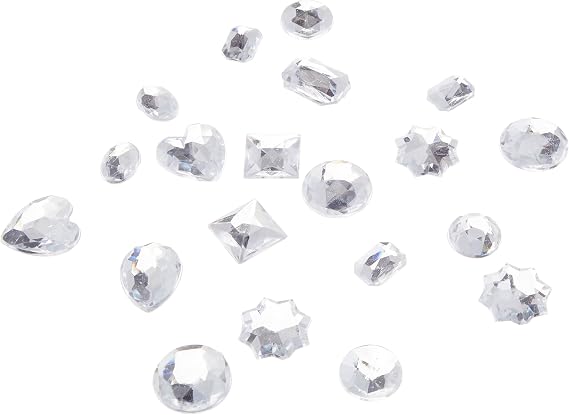 Darice 1075-20 Big One Rhinestones, Assorted Crystal