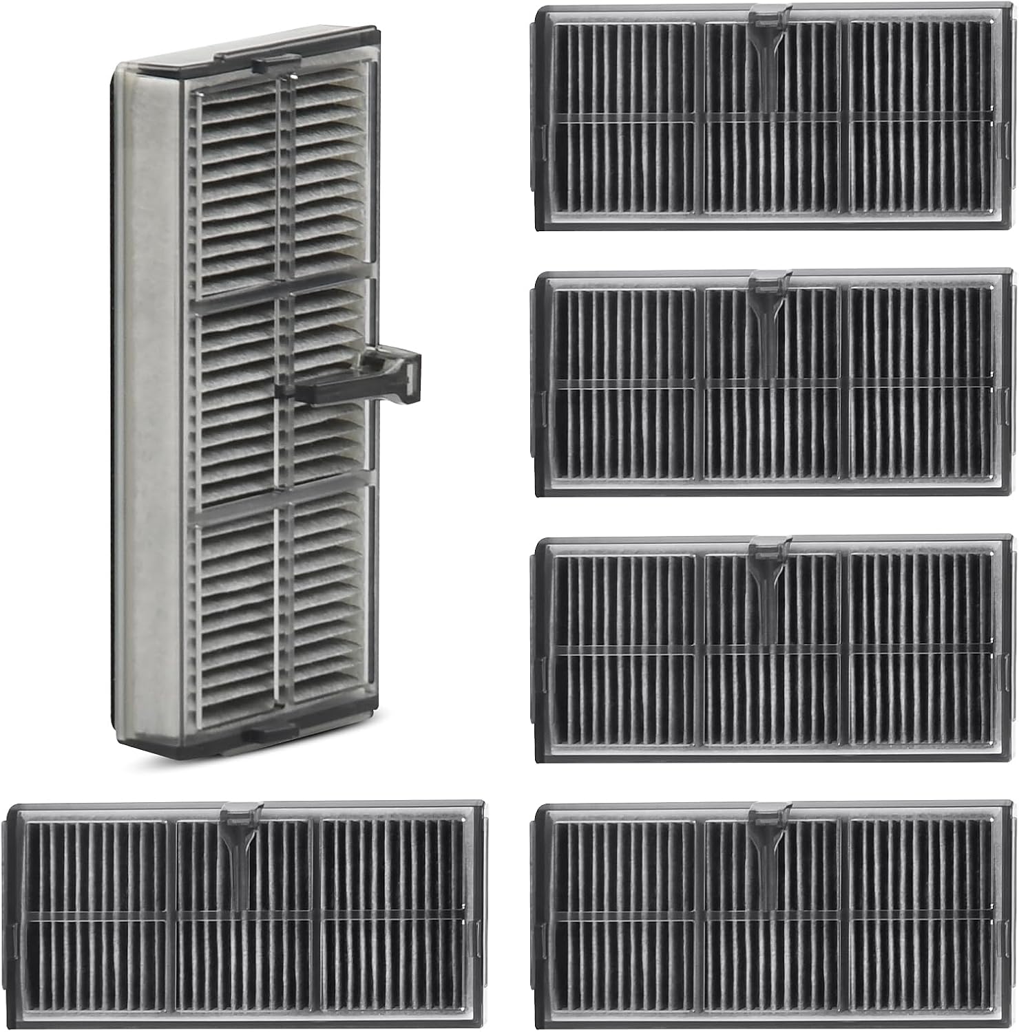 Pack of 6 HEPA Filter Accessories for Dreame L10s Ultra Gen 2 / X40 Ultra / X40 Master / L40 Ultra / L10s Pro Ultra / X30 Ultra Vacuum Cleaner Activated Carbon Filter Replacement Parts