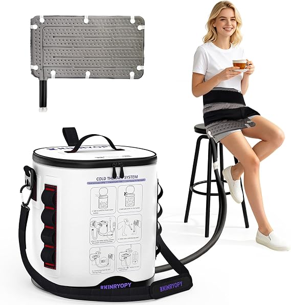 Cold Therapy Machine for Hip&Back with Programmable Timer & Quiet Pump | FSA-HSA, Ice Machine for Hip After Surgery, Hip Replacement Pad Recovery System, Cryotherapy Pain Relief w/ Hip Pad