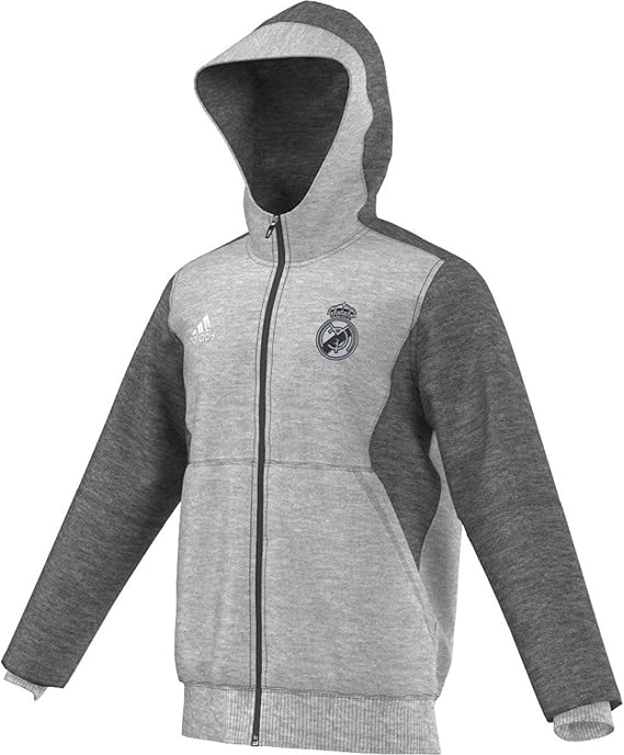 adidas 2015/16 Real Madrid CF Full Zip Hoodie [MGREYH] (XS)