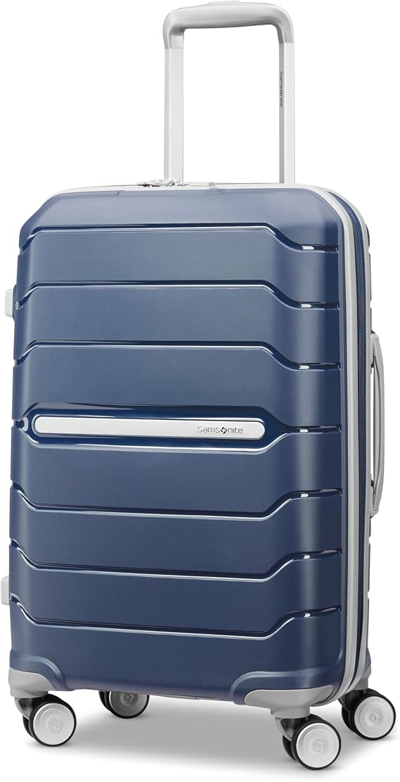 Samsonite Freeform Hardside Expandable with Double Spinner Wheels, Navy, Carry-On 21-Inch, Freeform Hardside Expandable with Double Spinner Wheels