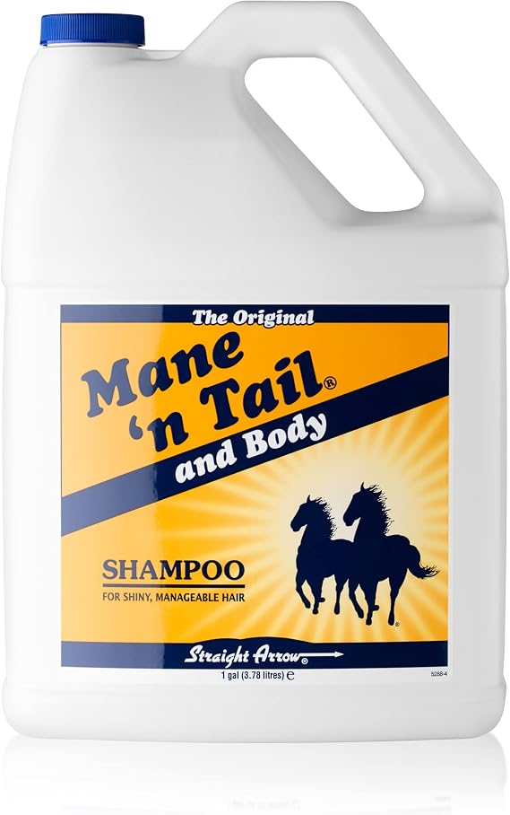 Mane n Tail Original Horse Shampoo, Protein-Enriched Grooming Formula for Soft Shiny Coats, Manes & Tails, Deep Cleansing with Hydrolyzed Collagen 1 Gallon