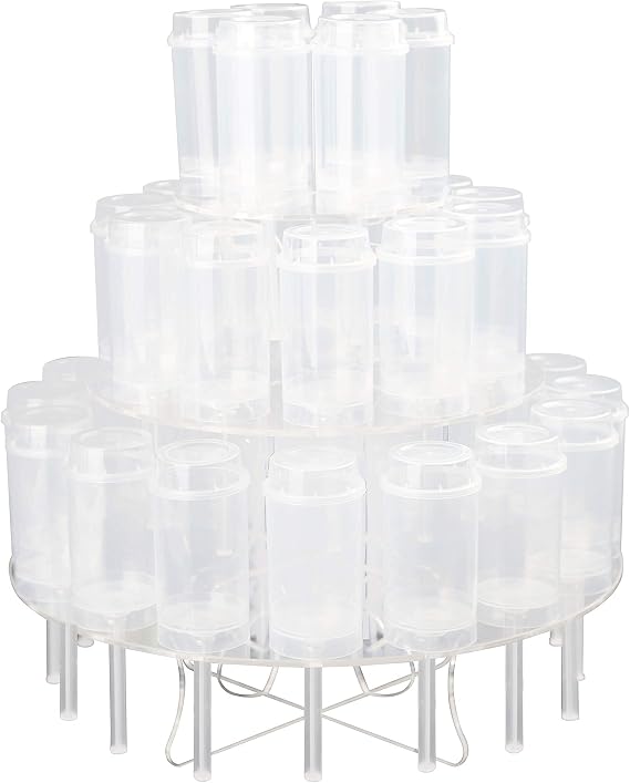 Jusalpha 3 Tier-Clear Acrylic Push Pop Cake Display Stand 3TPP (1 Set)