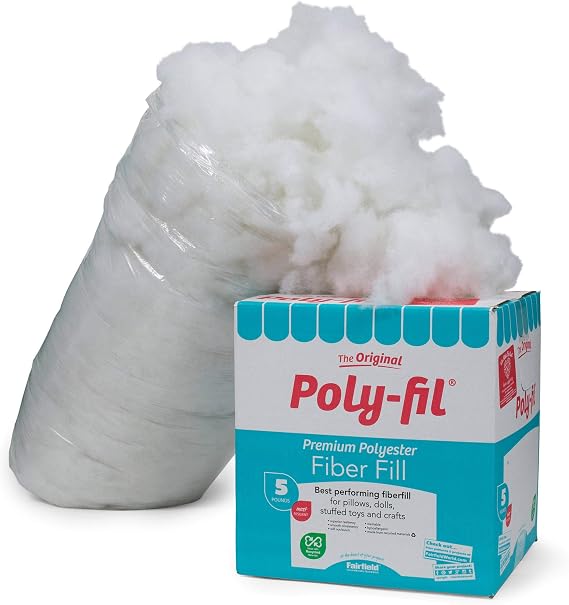 MUHU Poly-Fil Premium Polyester Fiber Fill by Fairfield, 5 Pound Box (5lbs)