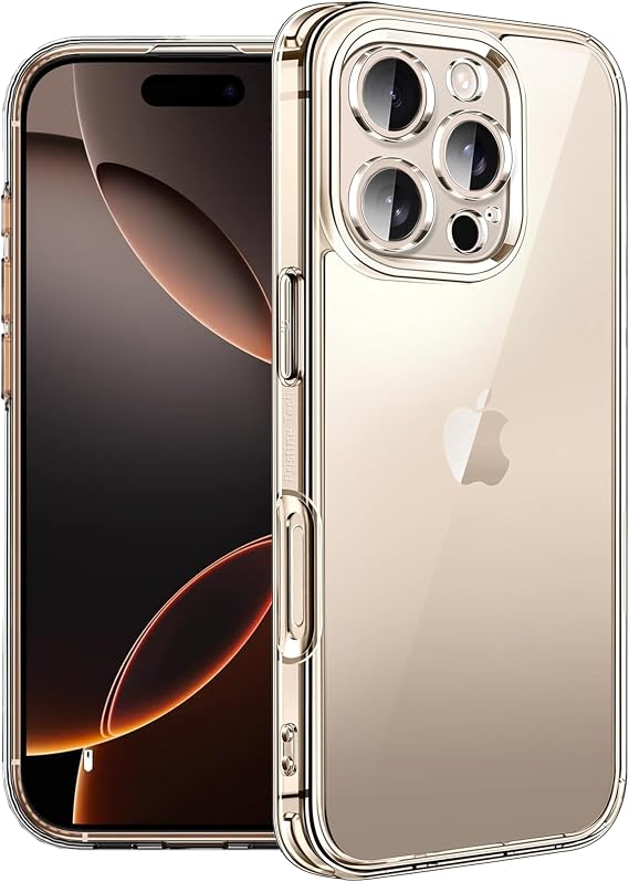 Crystal Clear Designed for iPhone 16 Pro Max Case, [Never Yellow] [Military-grade Protection] Shockproof Protective Phone Case Thin Slim Cover for iPhone 16 Pro Max