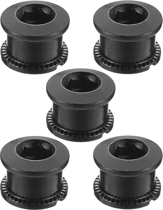 ASIR Bike Single Chainring Bolts Disc Chainwheel Screw Black/Silver High-Strength Steel Dental Plate Screws Crank Bolt Chainwheel Bolts for Road Bikes,Mountain Bike