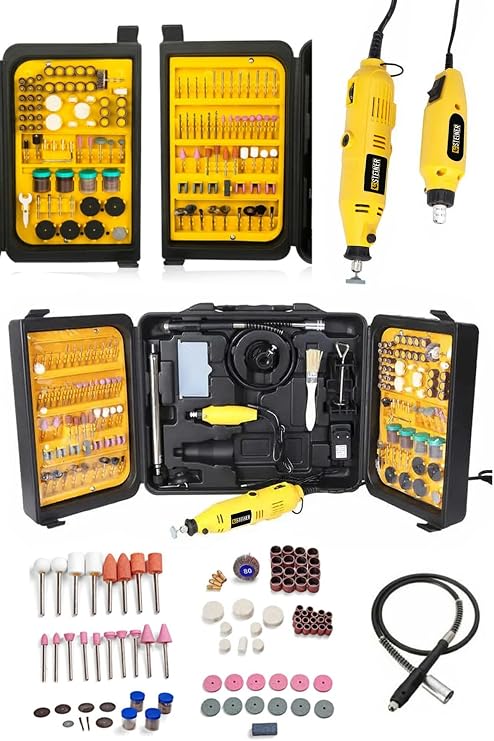 Steiner Alman 350 Parça Profesyonel 460 Watt Hobi Gravür Mini Kalıpçı Taşlama Makinesi