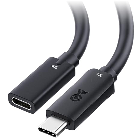 Cable Matters 40Gbps USB4 Extension Cable, USB4 Male to Female, 3.3ft /1m | [8K@60Hz / 4K@240Hz, 240W Charging, 40Gbps Data Transfer] True Reversible Design, USB C Extender, USB 4 Extension Cable