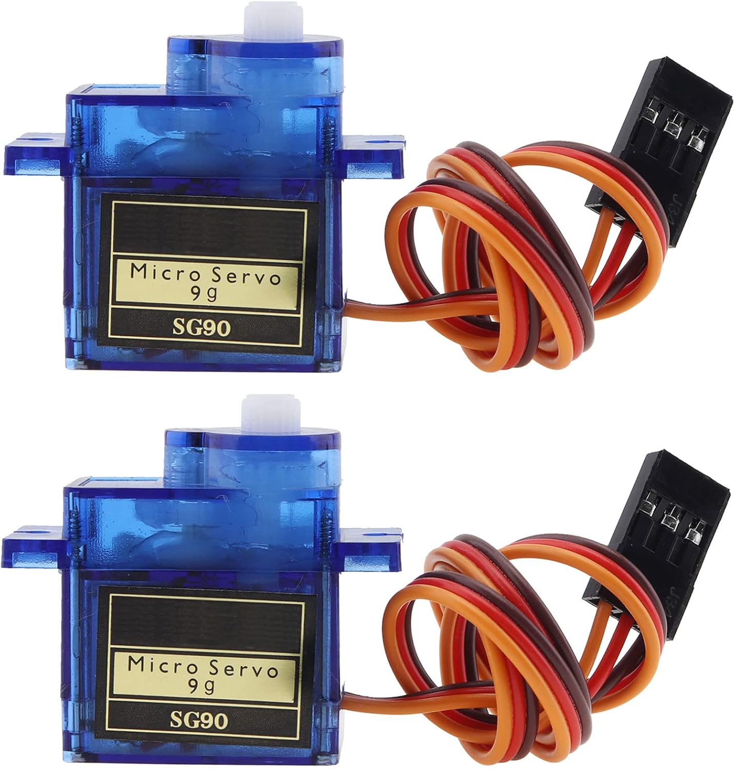 2 Pack SG90 Micro Servo Motor 9G Mini Servo Kit for RC Robot ArmHandControl with Cable Control Angle 180 Degree