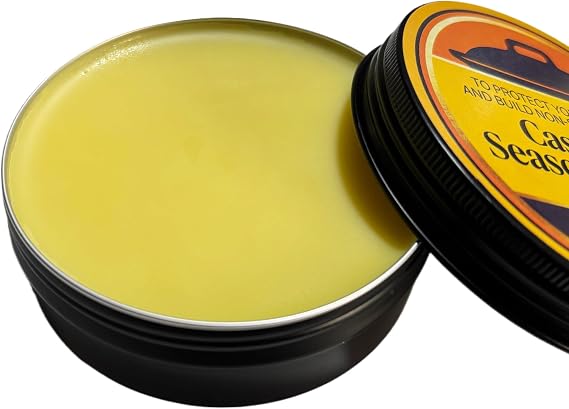 Cast Iron Seasoning Wax, 3.88 oz | Natural Oils and Beeswax Blend, For Cast Iron, For Carbon Steel Cookware