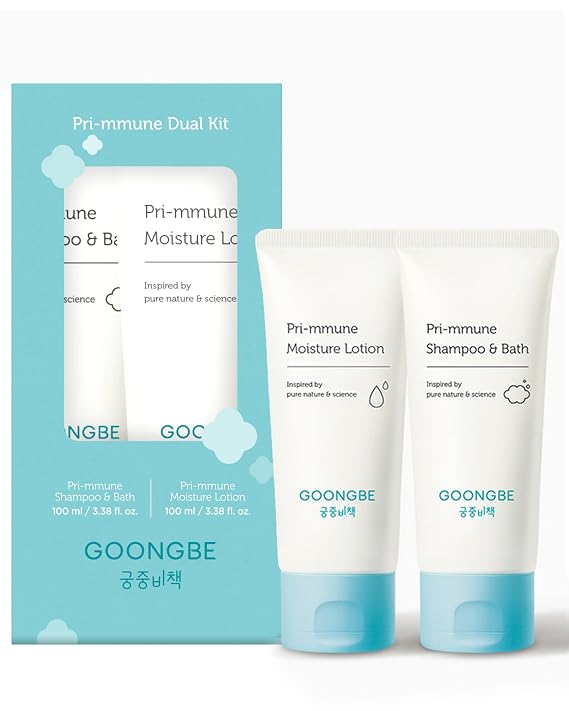GOONGBE Baby Travel Set, Korean Shampoo&Bath + Lotion, Newborn, 3.38 fl oz