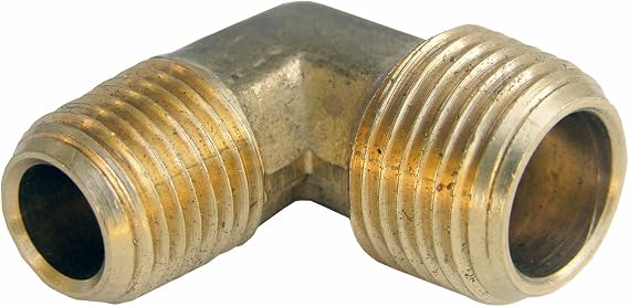 LASCO 17-8829 3/8-Inch Male Pipe Thread by 1/4-Inch Male Pipe Thread Brass 90-Degree Ell/Elbow