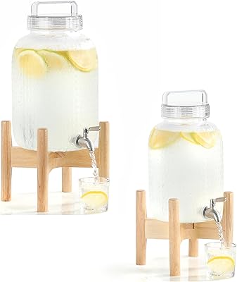 1.5 Gallon Drink Dispenser with 304 Stainless Steel Spigot and 2.2 Gallon Water Dispenser BPA Free