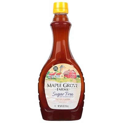 Maple Grove Farms, Butter Flavor Syrup, Sugar Free, 24 Ounce