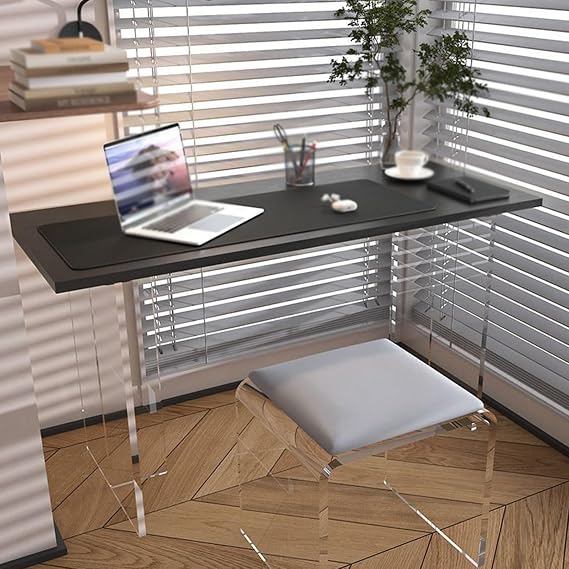 Writing Computer Desk, Simple Study Table, Workstation, Office Gaming Business Furniture for Writing, and Home Office(Black,100x40cm/39.4x15.7in)