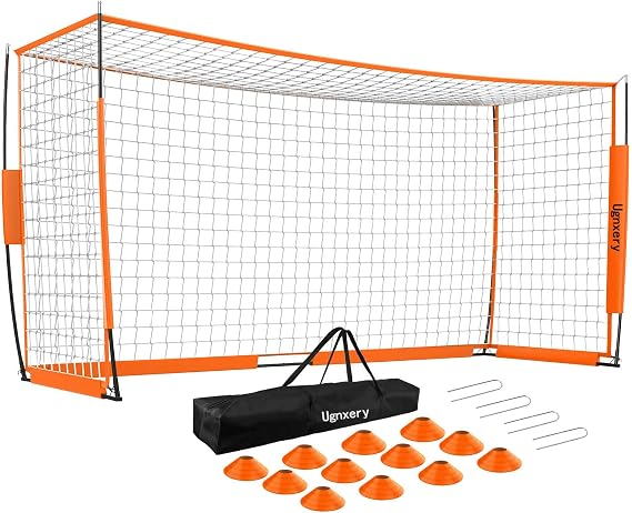 12x6 FT Soccer Goal, Portable Backyard Net with Carry Bag & Cones | Reinforced Frame,Quick Tool-Free Setup,High-performance Net,Portable Carry Bag,12 Training Cones,for Youth & Adult