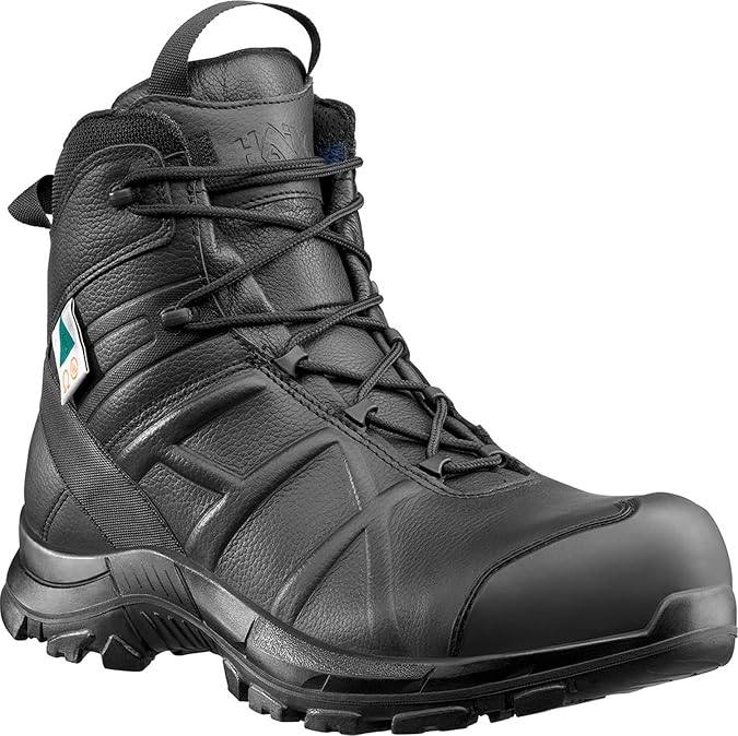 HAIX Black Eagle Safety 55 Mid Side Zip Composite-Toe Lightweight Waterproof Workboots with Protective Soles
