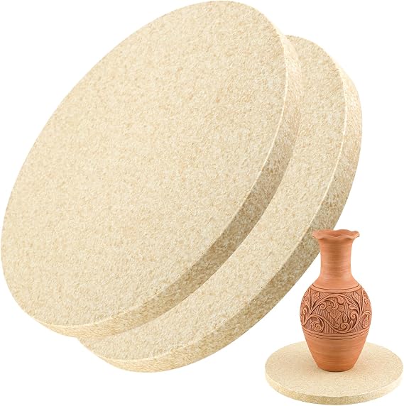 2 Pack Round Kiln Shelf, 7 Inches Kiln Shelves Fires Up to 2280°F for Glass Fusing and Ceramics, 0.5" Thickness Use in Most Kiln