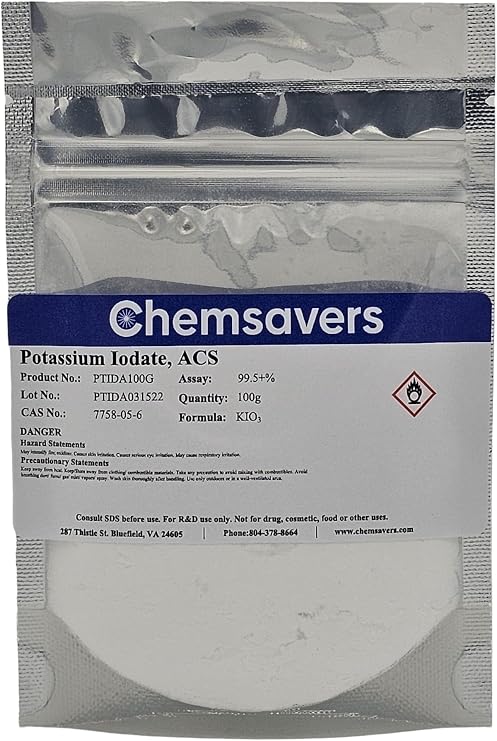 Potassium Iodate, ACS, 99.4+%, 100g