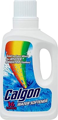 Calgon Liquid Water Softener, Brighter Clothes, Laundry Detergent Booster 32 Fl Oz Pack of 2