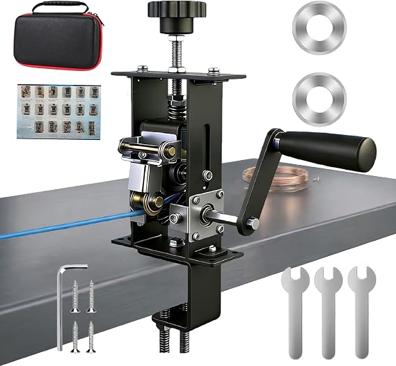 Wire Stripper Machine,Wire Stripping Machine,0.06-0.7" Manual&Drill Powered Copper Wire Stripper With 2 Spare Blades And No-drill Fixing Clip,Wire Stripping Tool for Scrap Copper Recycling&DIY