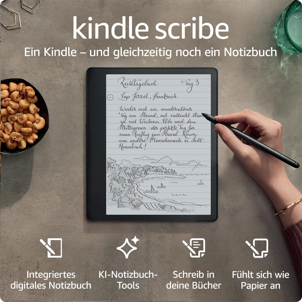 Kindle Scribe (2022) The first Kindle for reading and writing. Features a 10.2-inch 300 ppi Paperwhite display and includes Premium Pen. With notebook summarisation and refinement 32 GB