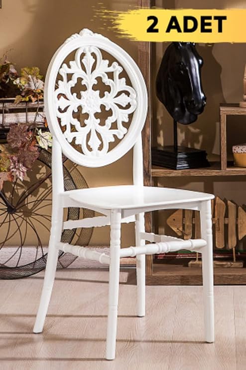 2 Adet Venüs Mat Beyaz Pratik Sandalye/Balkon-Bahçe-Mutfak