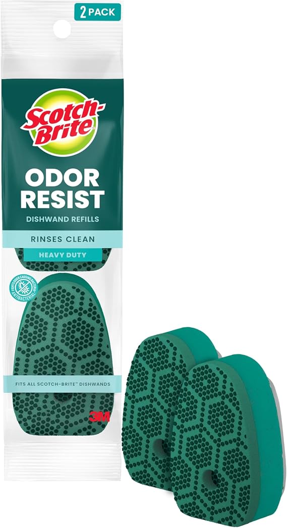 Scotch-Brite Odor Resist Heavy Duty Dishwand Refills , 2 Count